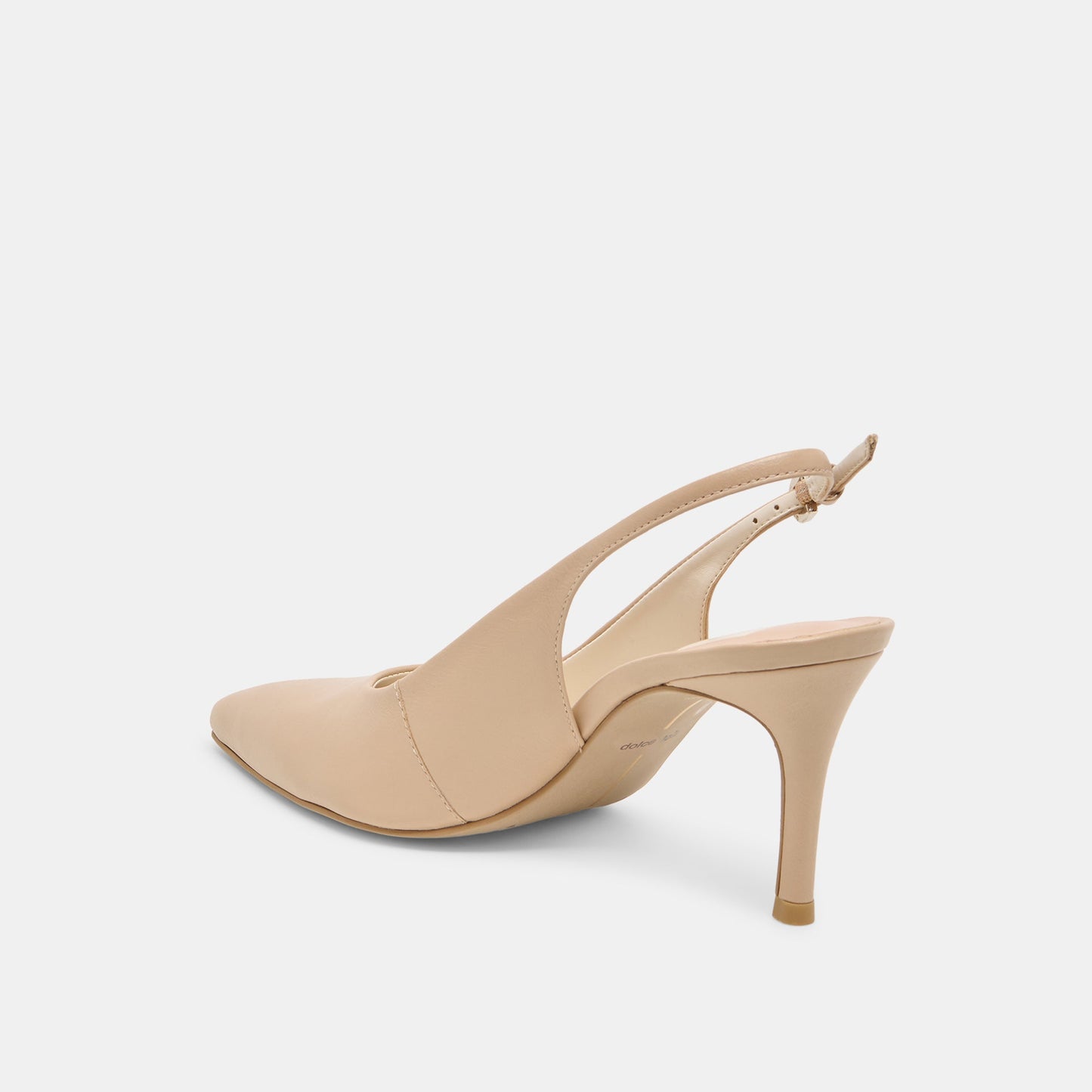 Elasi Beige Crinkle Patent Heels - Dolce Vita