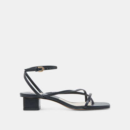 KARLOS SANDALS BLACK LEATHER - Dolce Vita