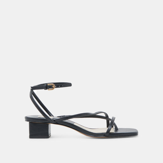 KARLOS SANDALS BLACK LEATHER - Dolce Vita
