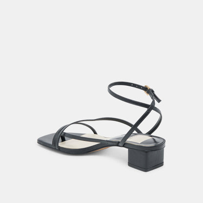 KARLOS SANDALS BLACK LEATHER - Dolce Vita