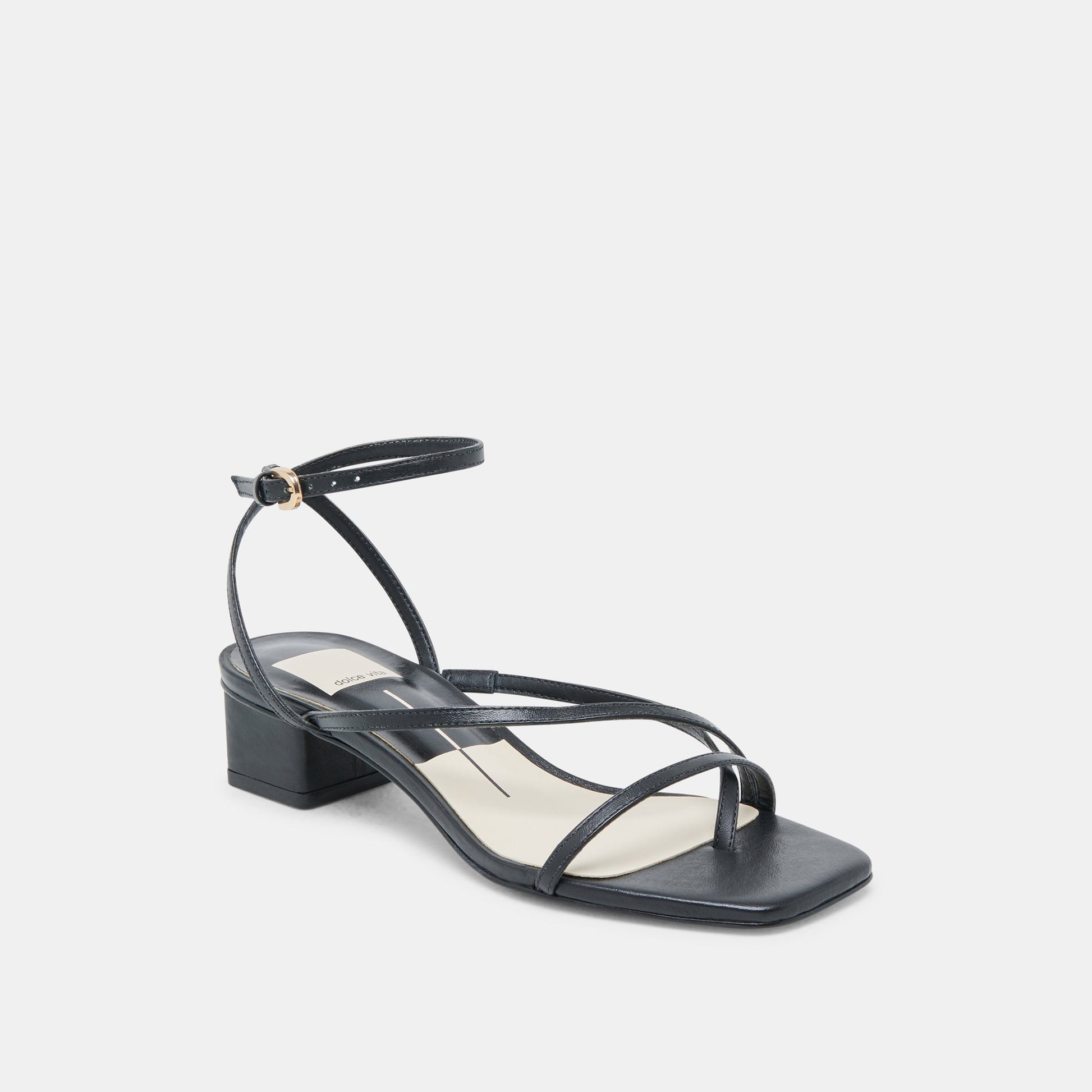 KARLOS SANDALS BLACK LEATHER - Dolce Vita