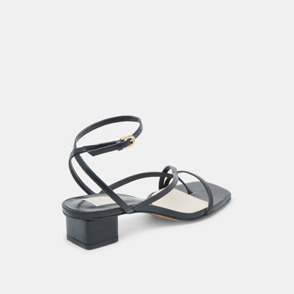 KARLOS SANDALS BLACK LEATHER - Dolce Vita