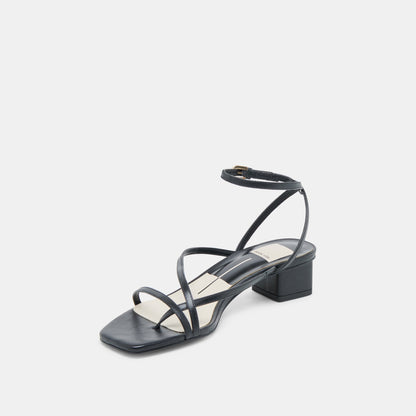 KARLOS SANDALS BLACK LEATHER - Dolce Vita