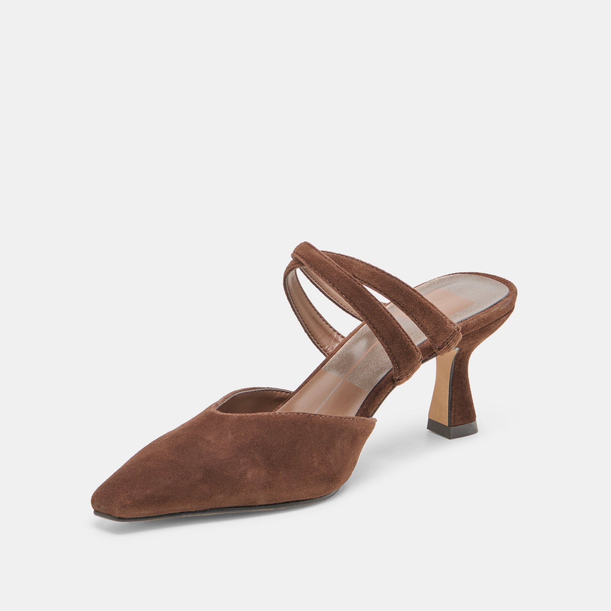 Linore Dk Brown Suede Heels - Dolce Vita