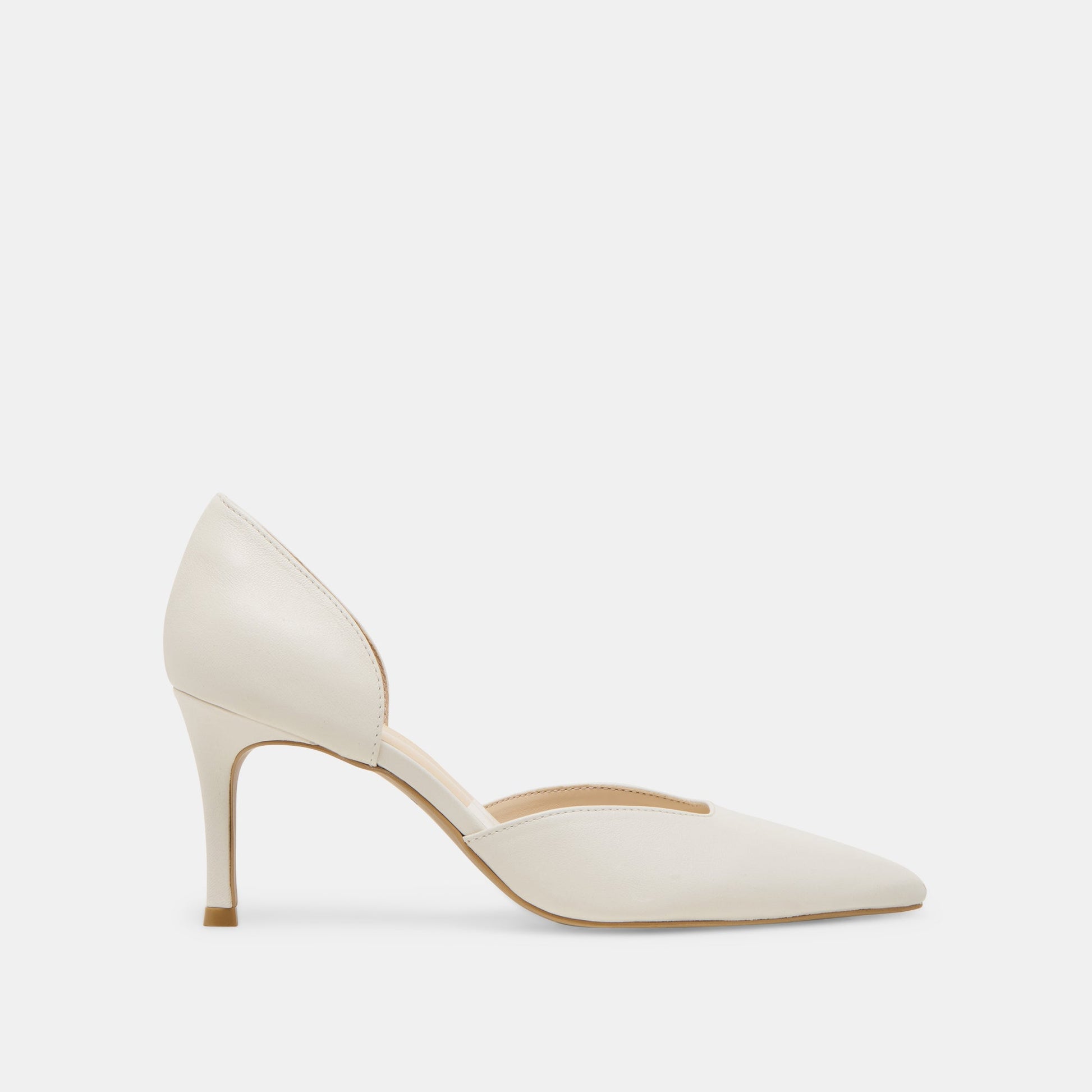 ELOY HEELS WHITE LEATHER - Dolce Vita