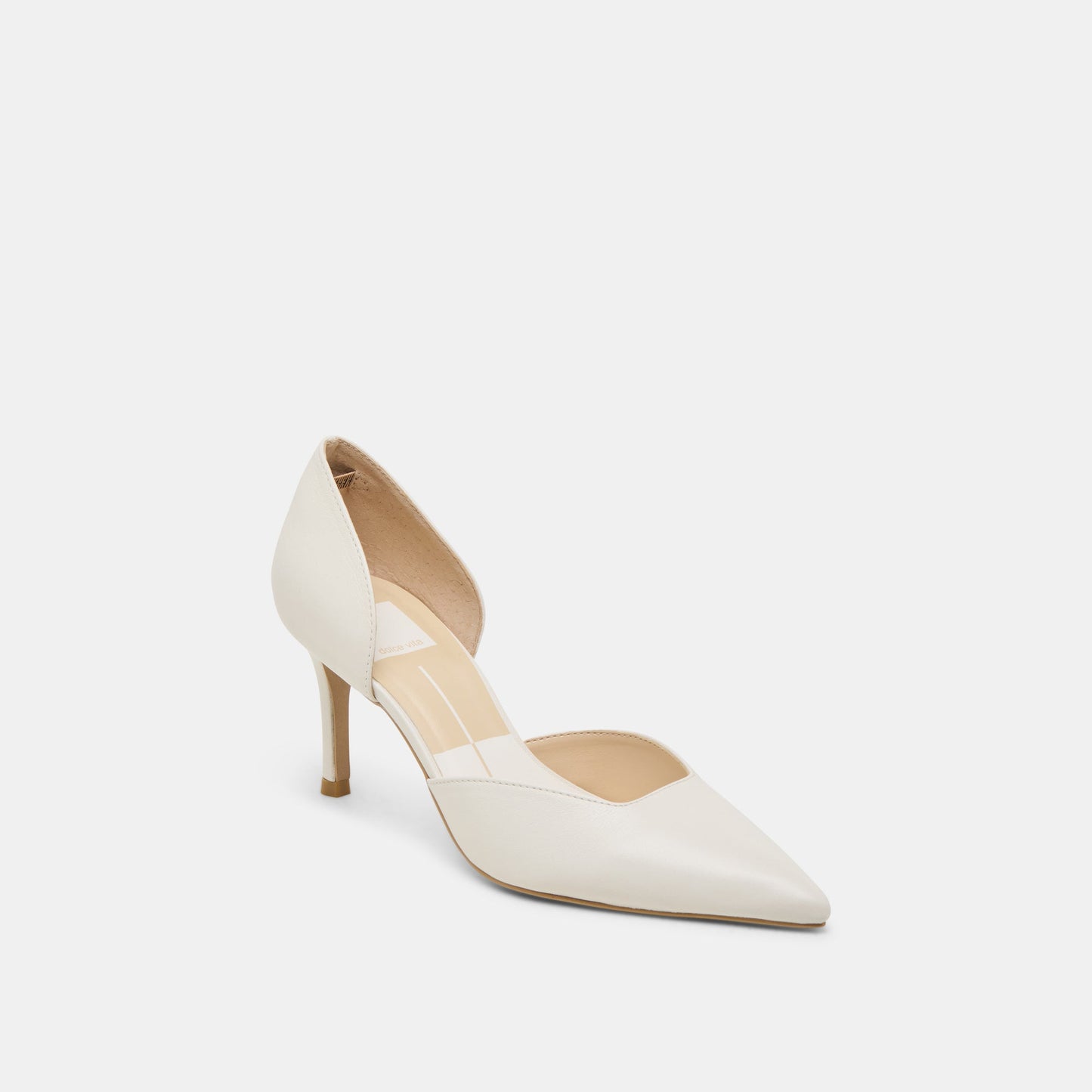 ELOY HEELS WHITE LEATHER - Dolce Vita