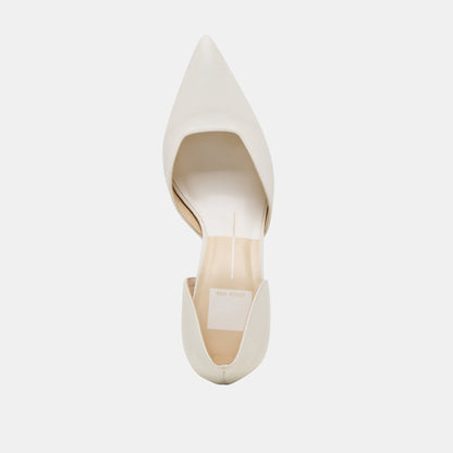 ELOY HEELS WHITE LEATHER - Dolce Vita