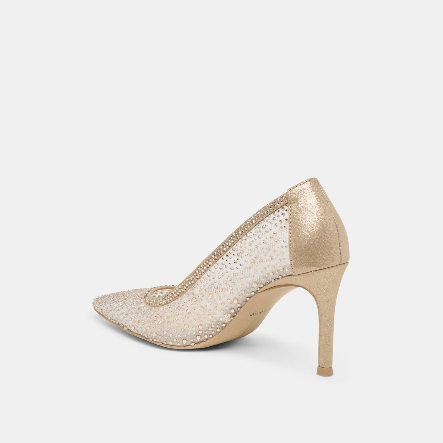 Kashe Crystal Lt Gold Mesh Heels - Dolce Vita