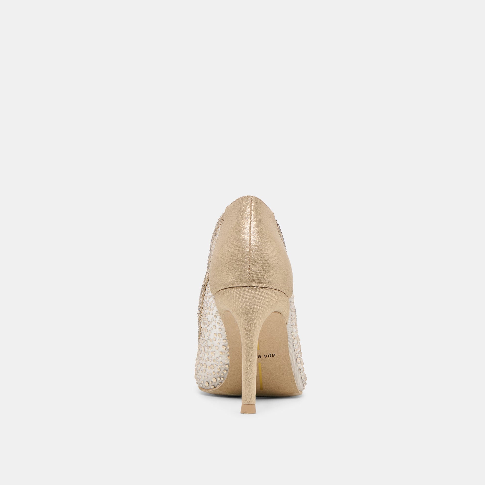 Kashe Crystal Lt Gold Mesh Heels - Dolce Vita