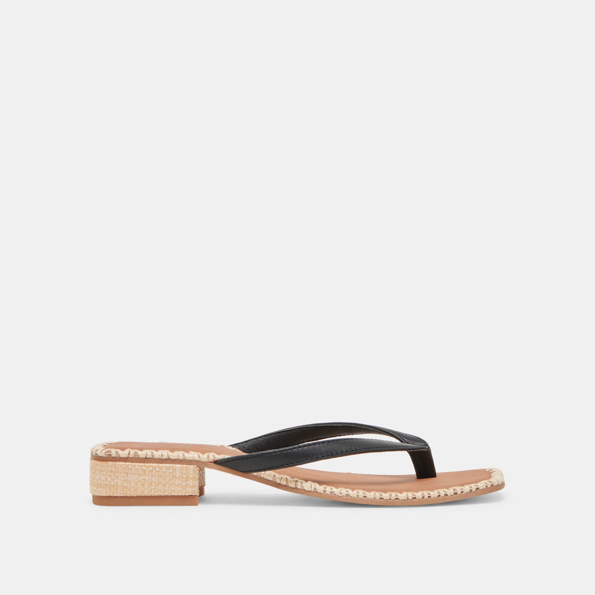 BARTY SANDALS BLACK LEATHER - Dolce Vita