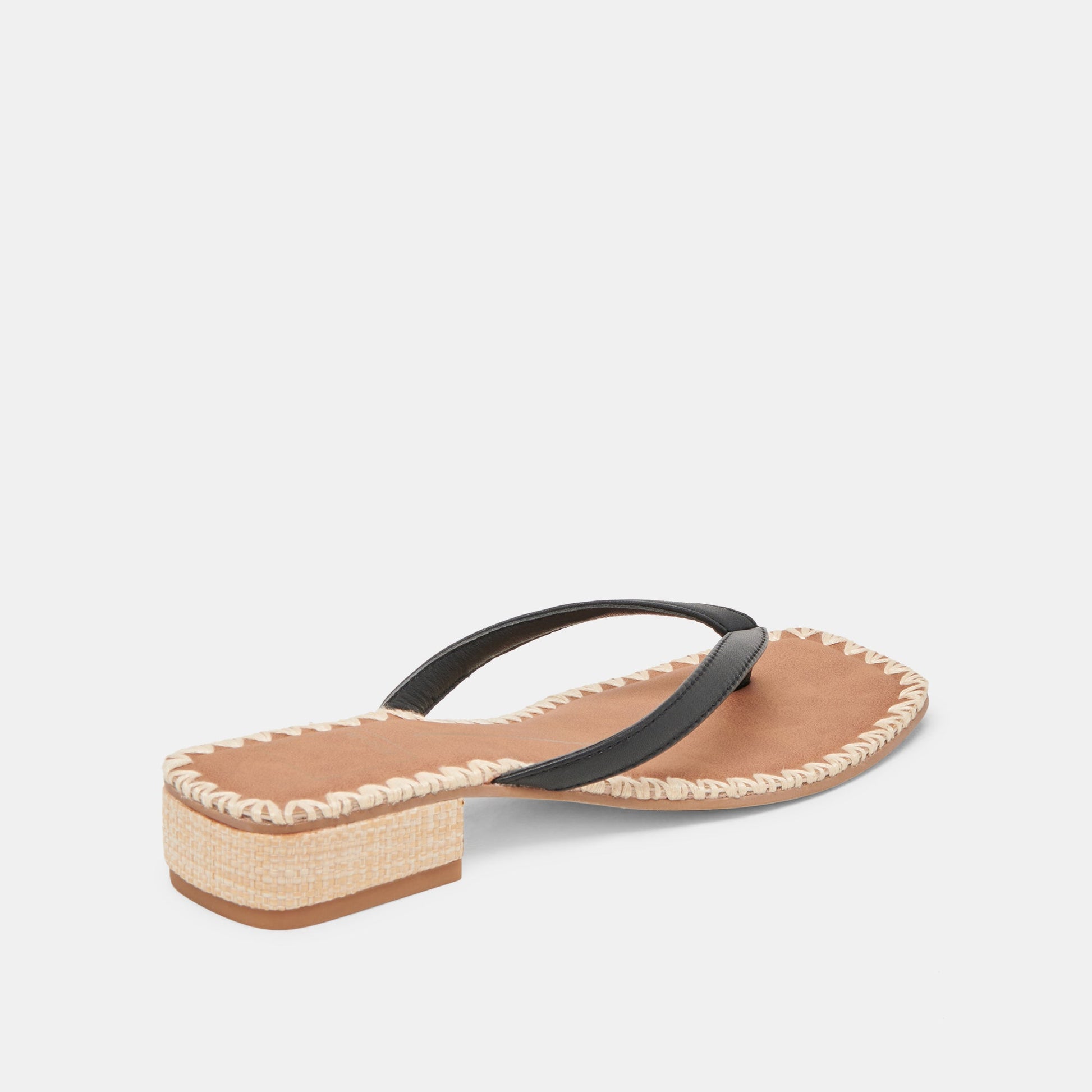 BARTY SANDALS BLACK LEATHER - Dolce Vita