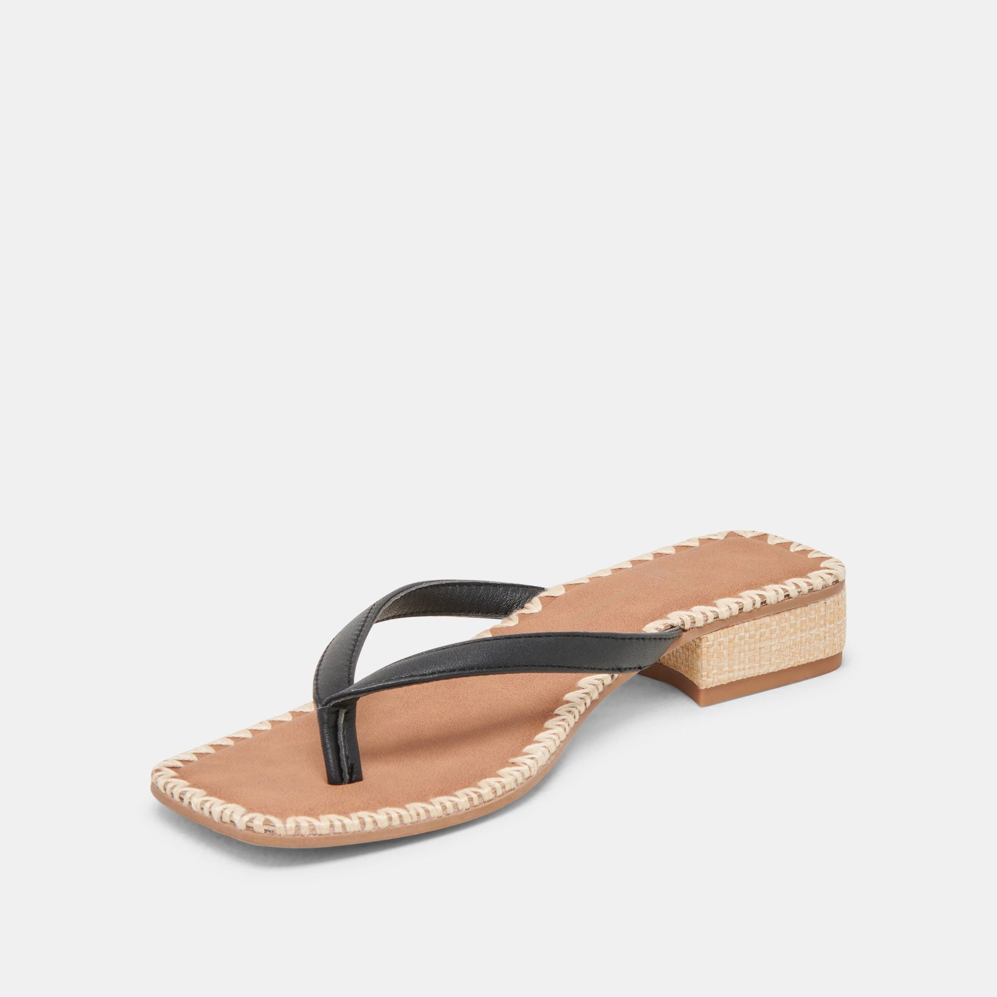 BARTY SANDALS BLACK LEATHER - Dolce Vita