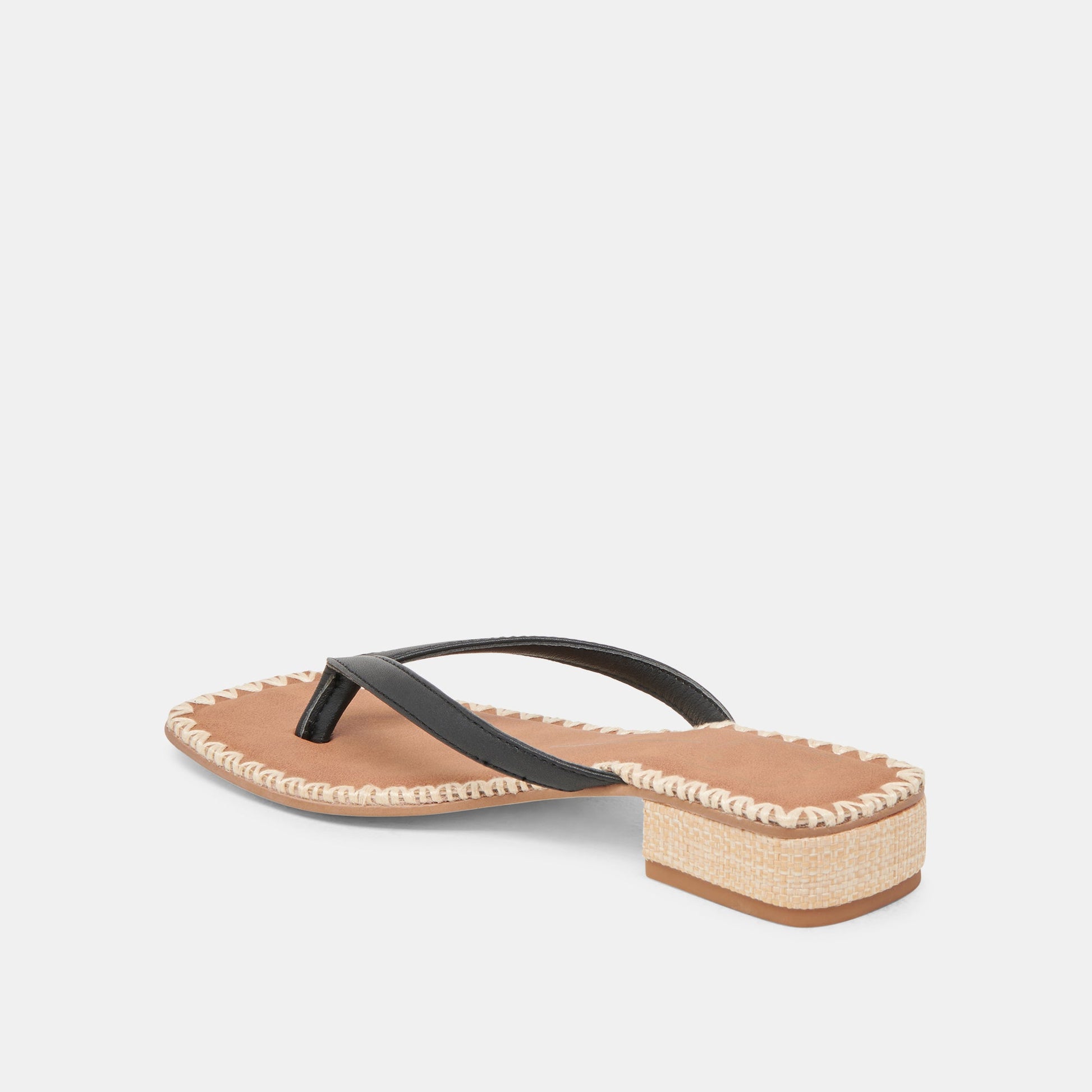BARTY SANDALS BLACK LEATHER - Dolce Vita