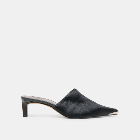 Lexy Nero Calf Hair Heels - Dolce Vita