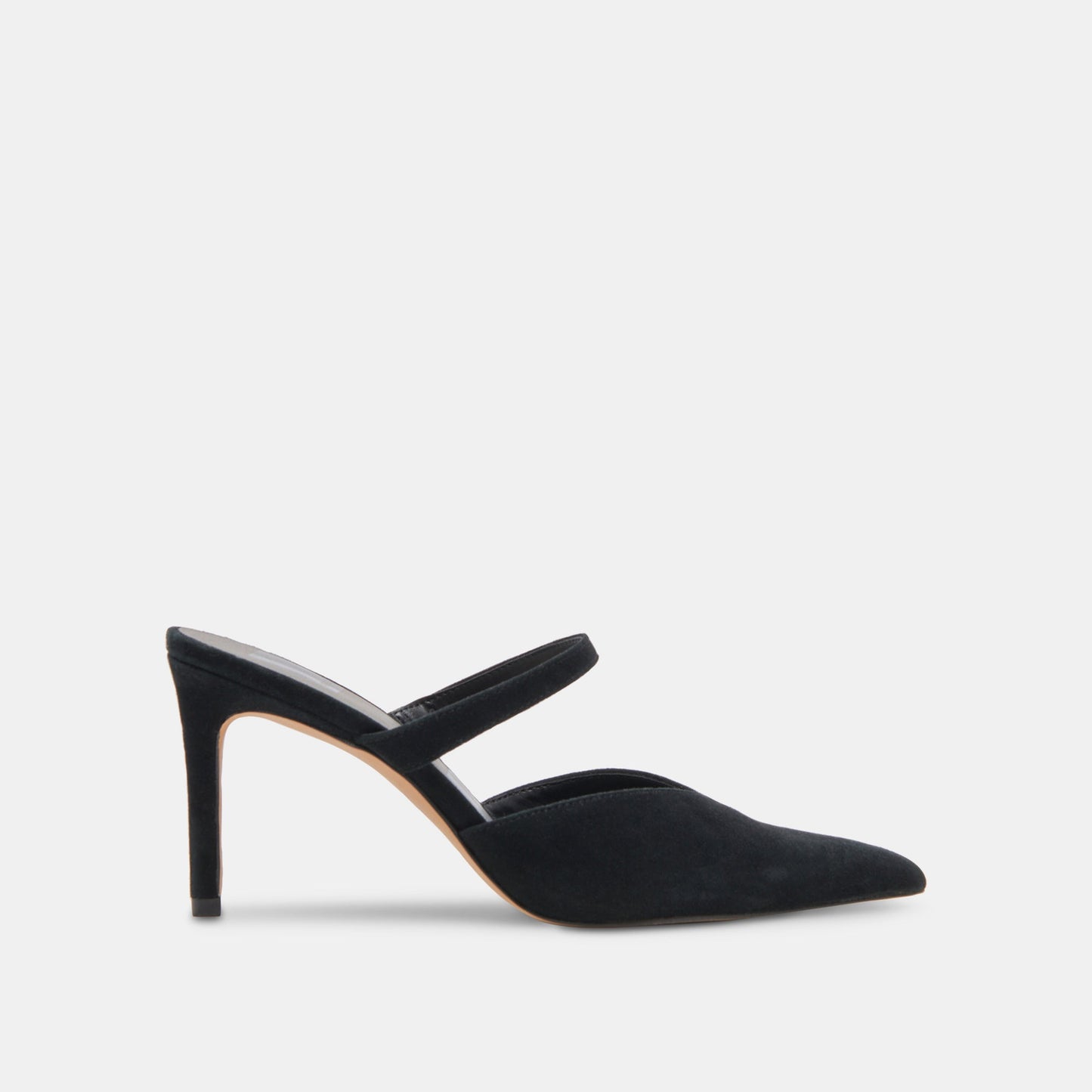 KANIKA WIDE HEELS ONYX SUEDE - Dolce Vita