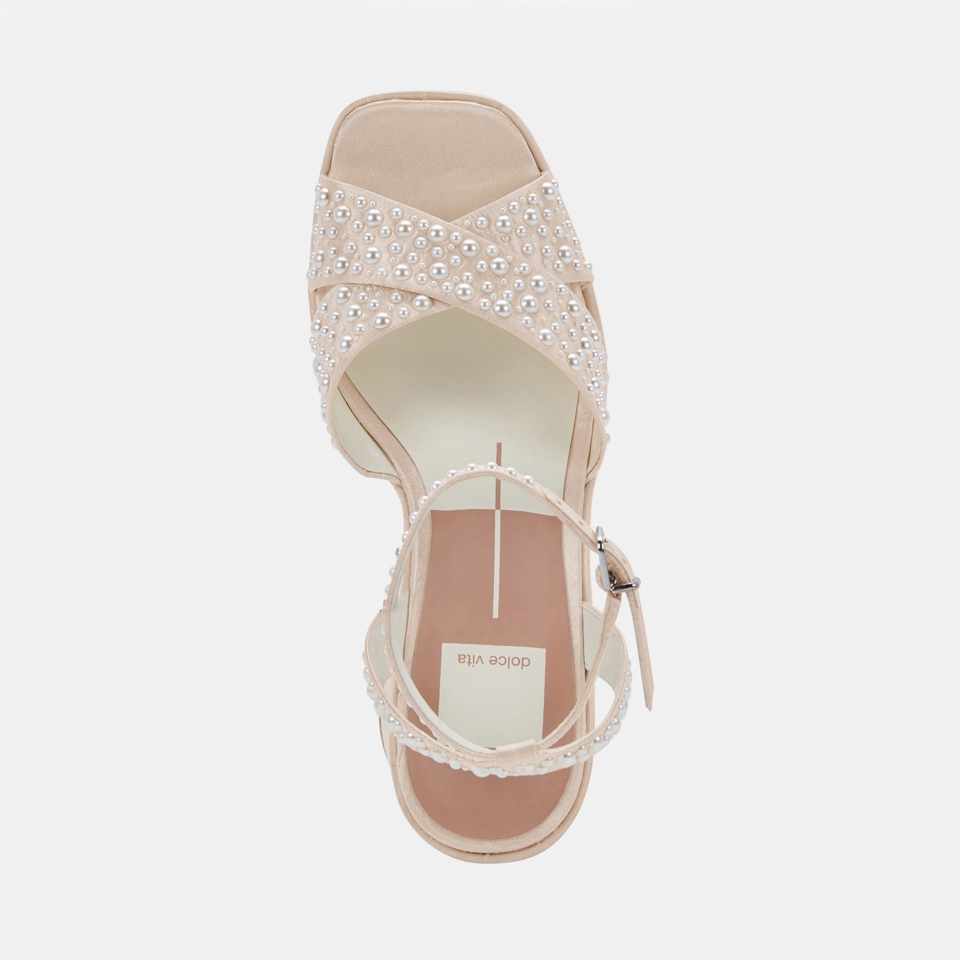 WESSI PEARL HEELS VANILLA PEARLS - Dolce Vita