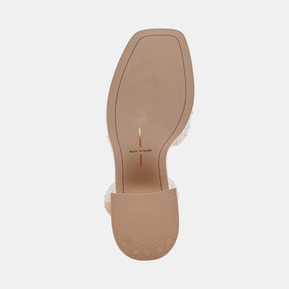 WESSI PEARL HEELS VANILLA PEARLS - Dolce Vita