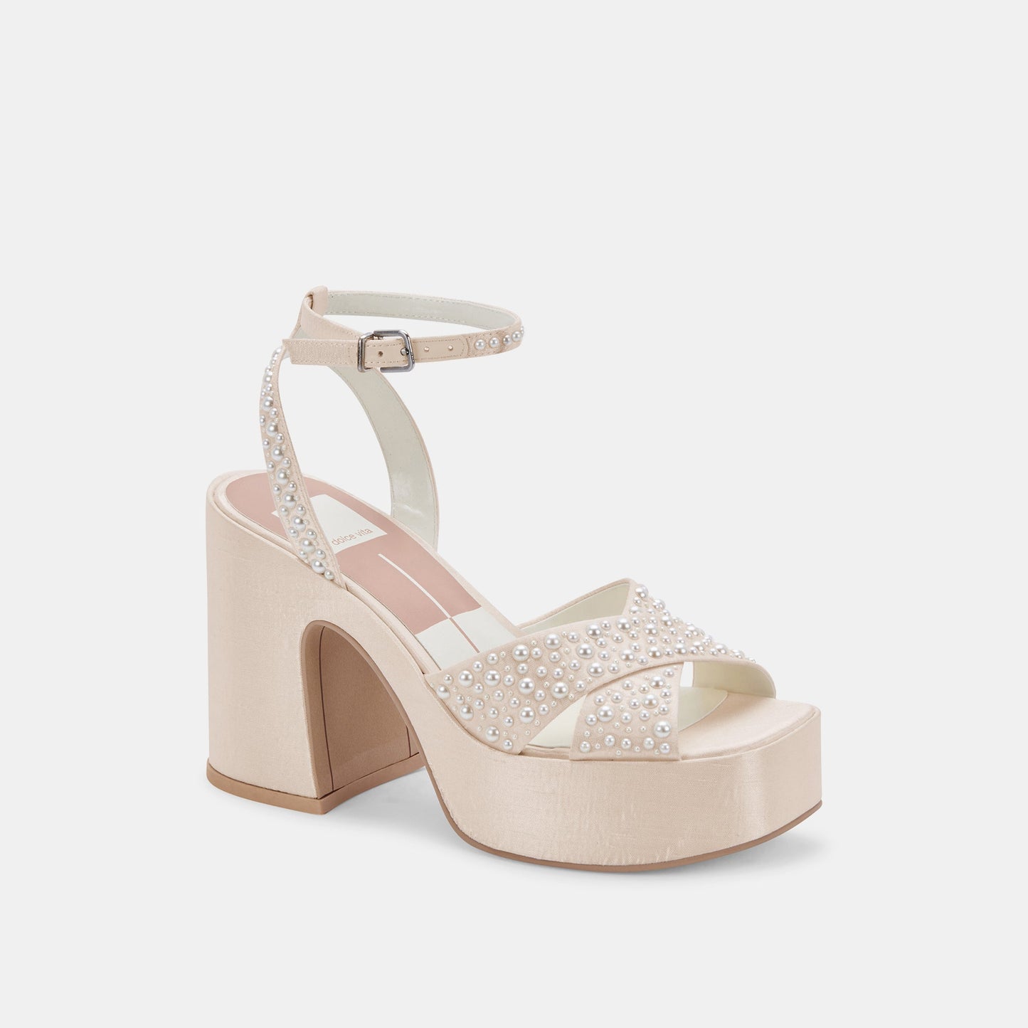 WESSI PEARL HEELS VANILLA PEARLS - Dolce Vita