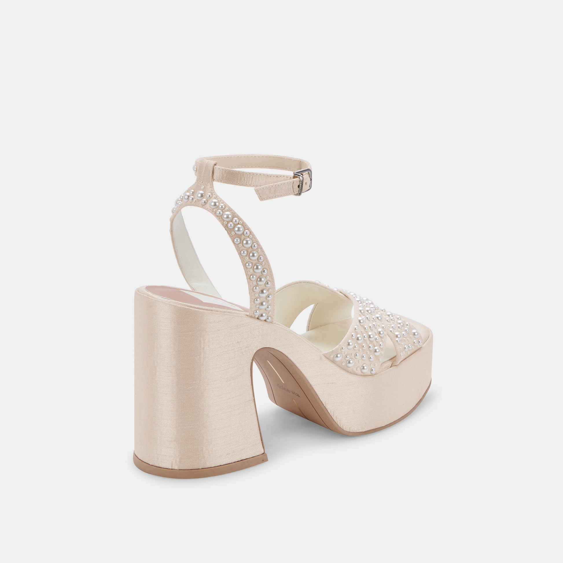 WESSI PEARL HEELS VANILLA PEARLS - Dolce Vita