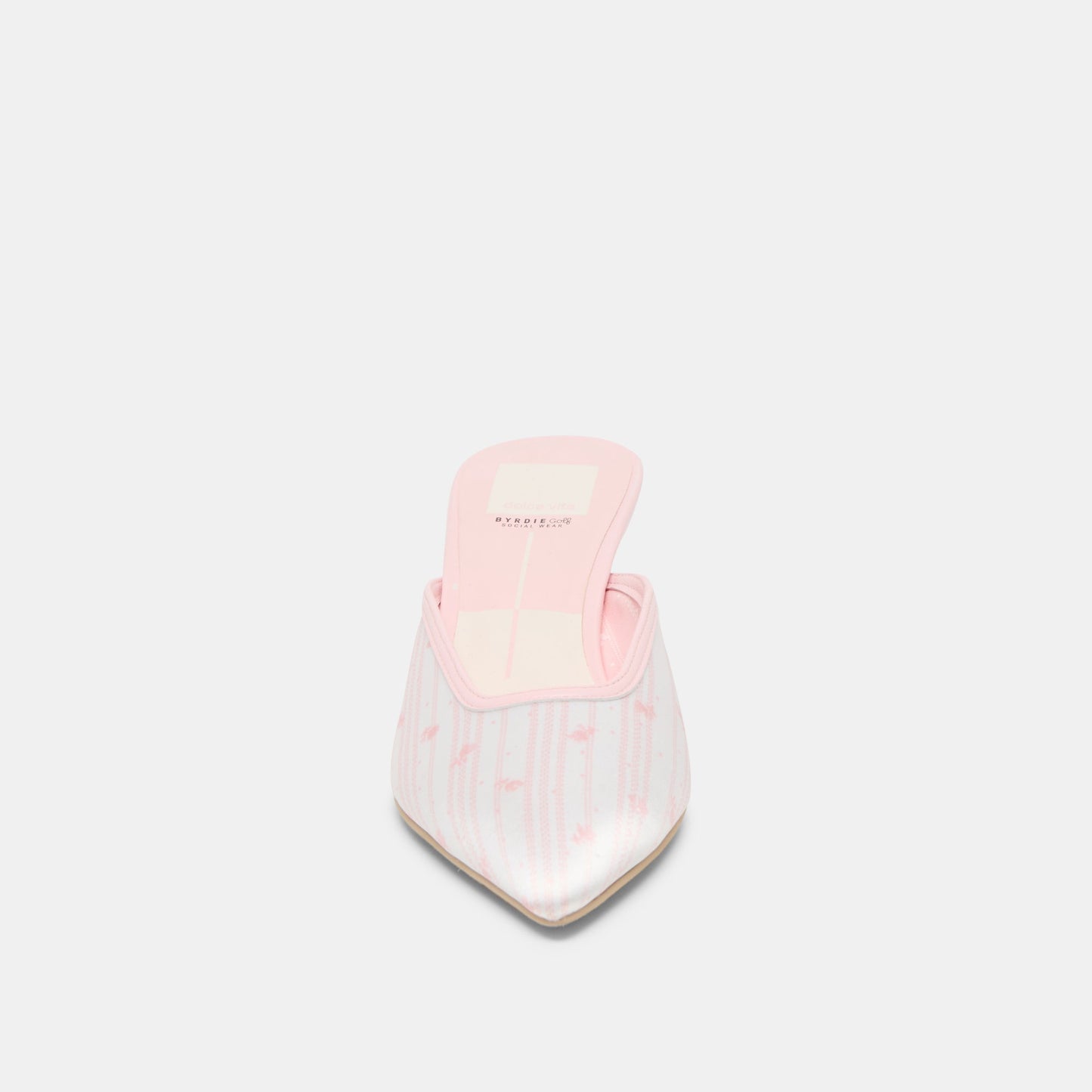 Cleo X Byrdie Gold Pink Floral Satin Heels - Dolce Vita