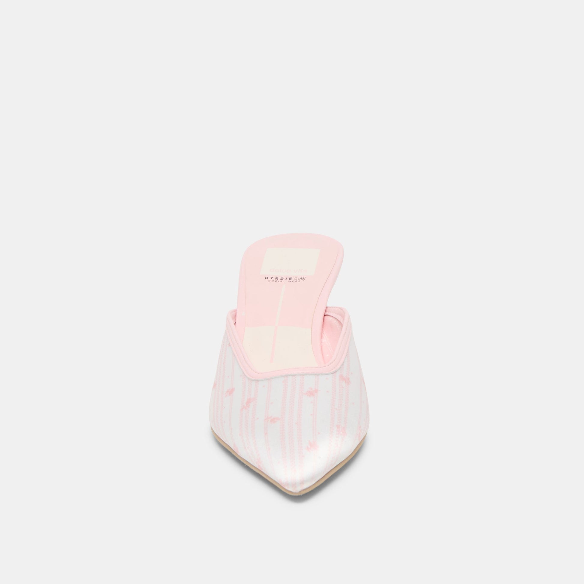 Cleo X Byrdie Gold Pink Floral Satin Heels - Dolce Vita