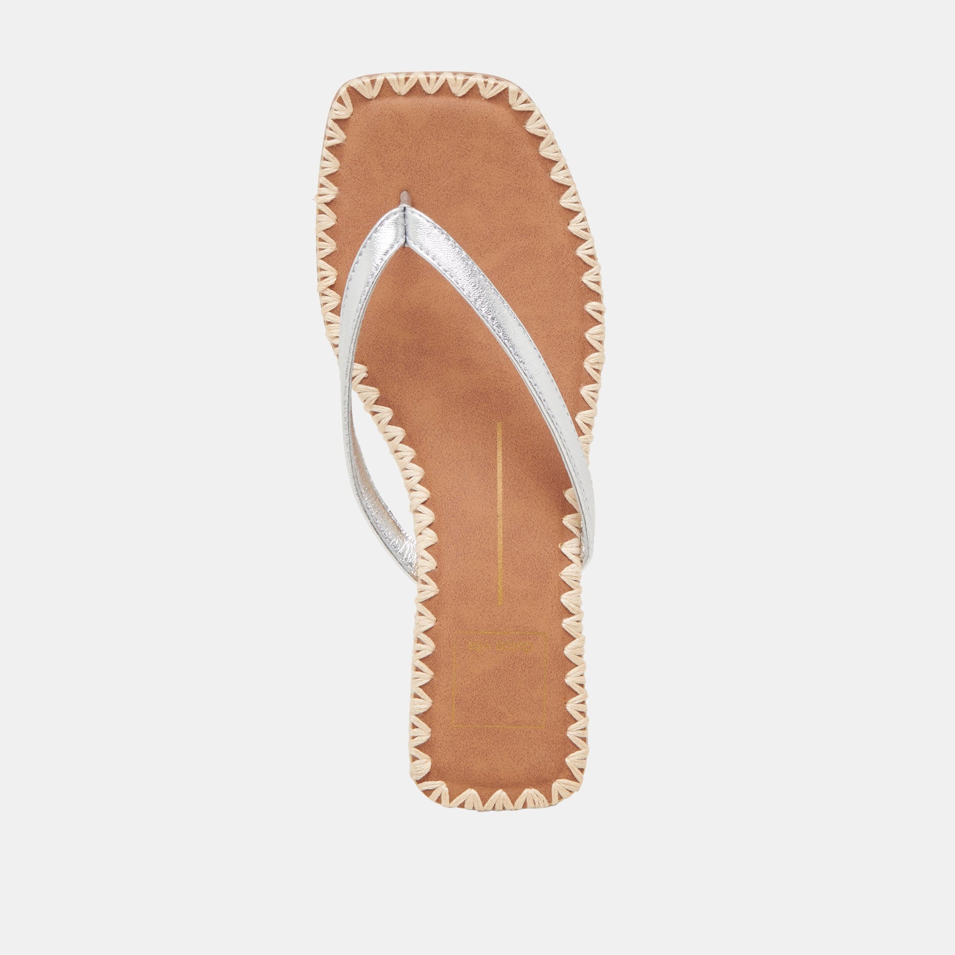 BARTY SANDALS SILVER METALLIC LEATHER - Dolce Vita