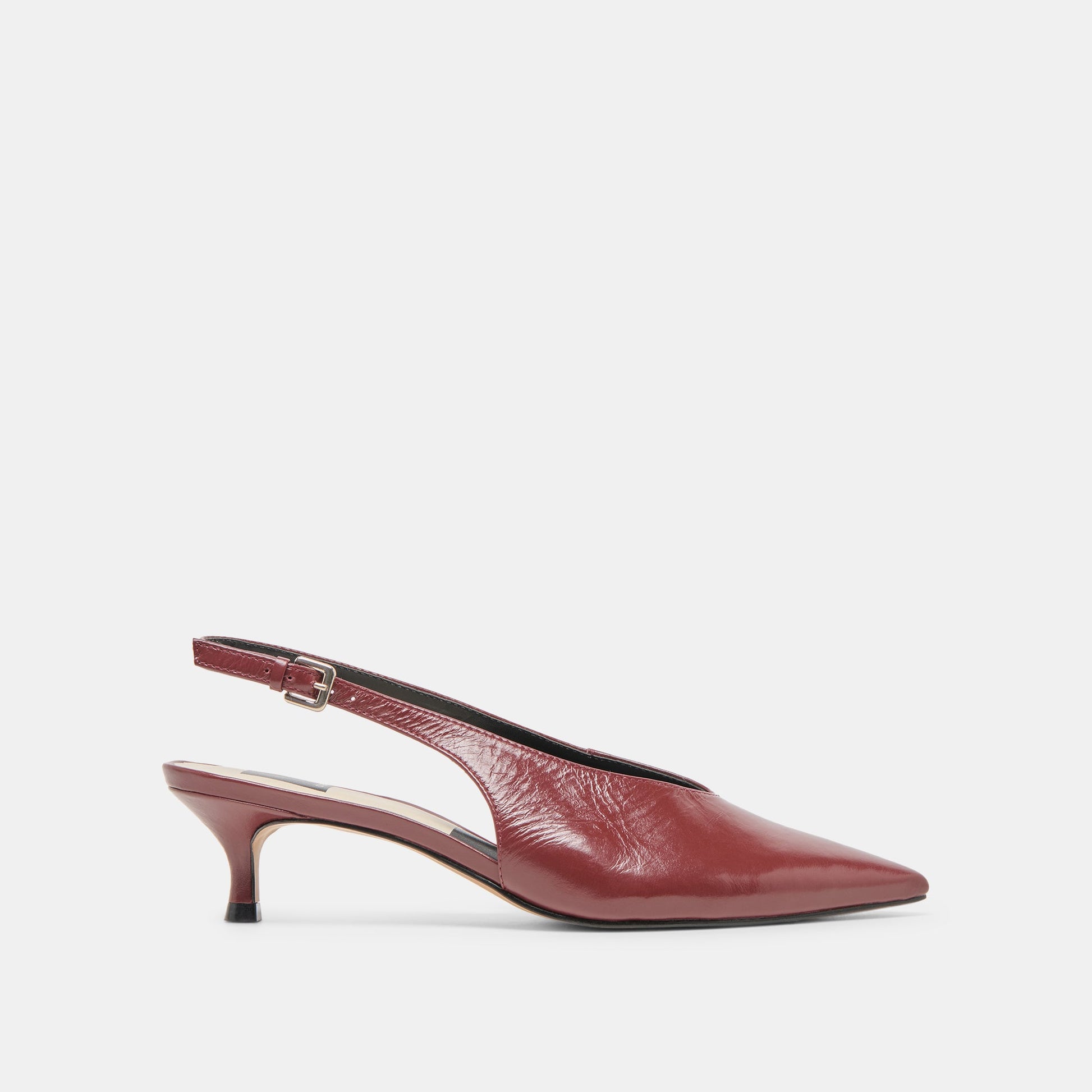 Alenna Oxblood Crinkle Heels - Dolce Vita