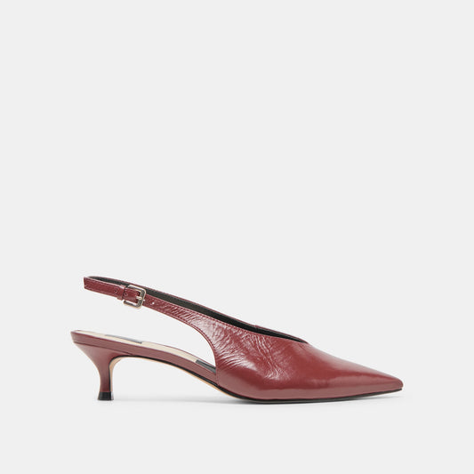 Alenna Oxblood Crinkle Heels - Dolce Vita