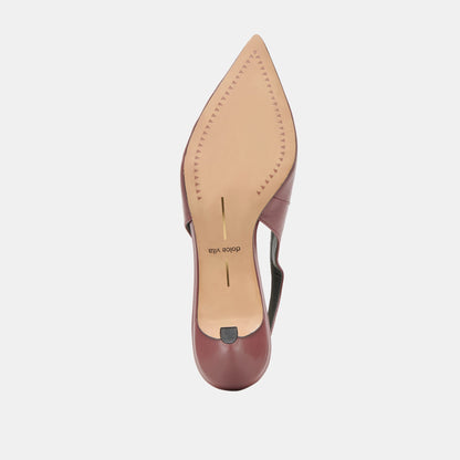 Alenna Oxblood Crinkle Heels - Dolce Vita