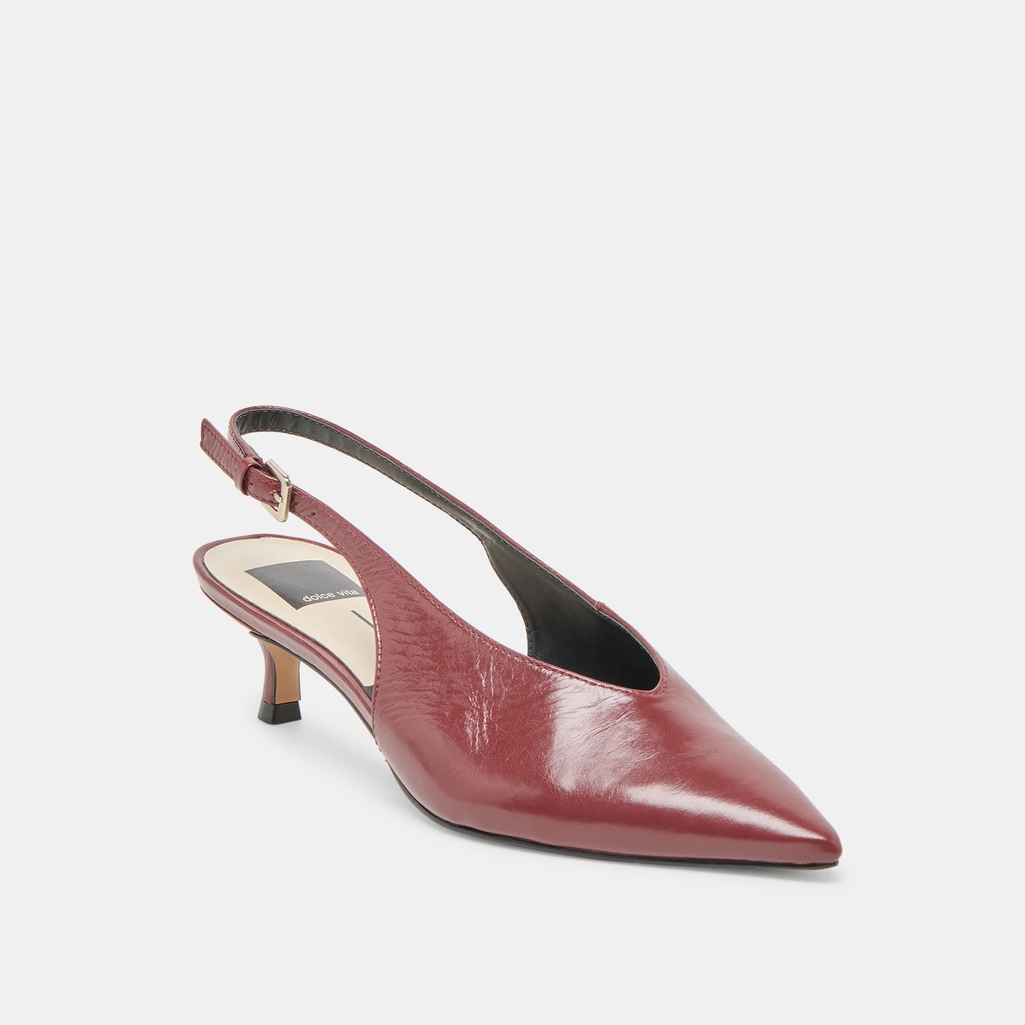 Alenna Oxblood Crinkle Heels - Dolce Vita