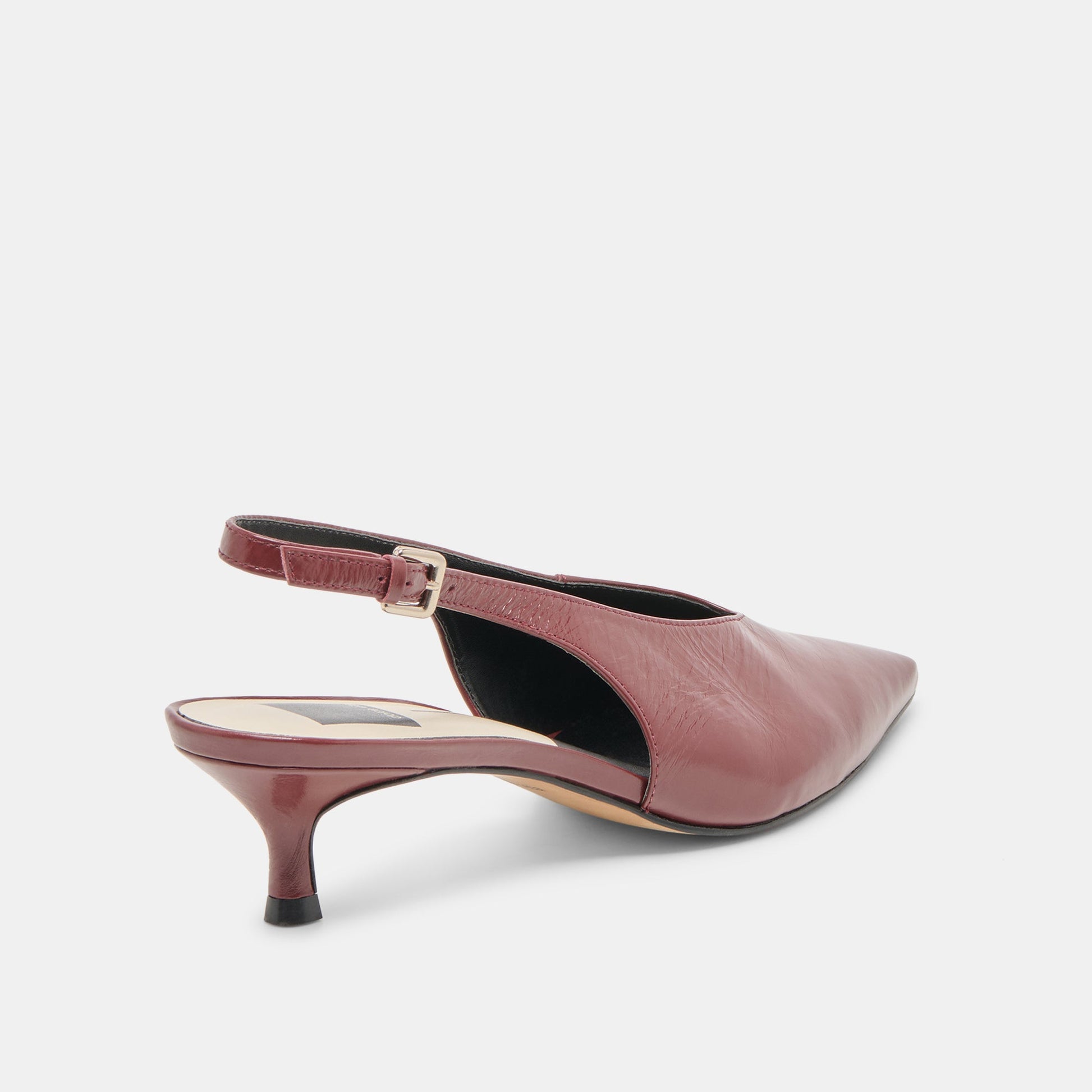 Alenna Oxblood Crinkle Heels - Dolce Vita