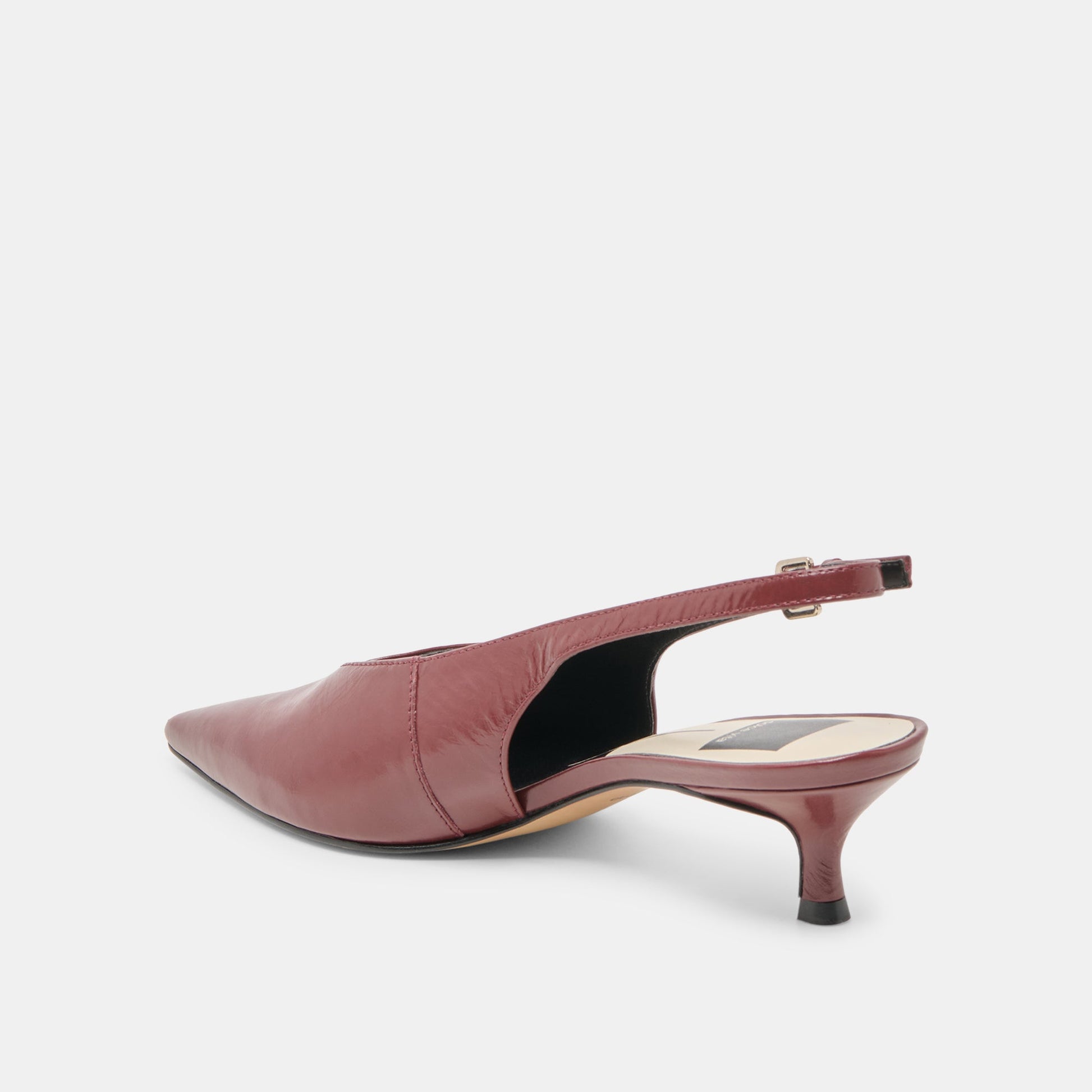 Alenna Oxblood Crinkle Heels - Dolce Vita