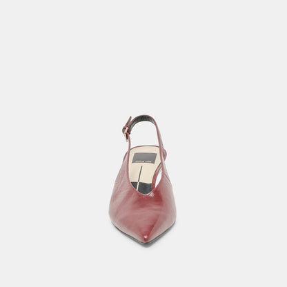 Alenna Oxblood Crinkle Heels - Dolce Vita