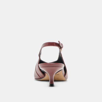Alenna Oxblood Crinkle Heels - Dolce Vita