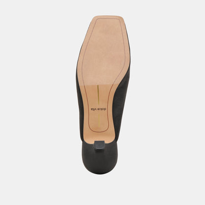 UMARA HEELS ONYX SATIN - Dolce Vita