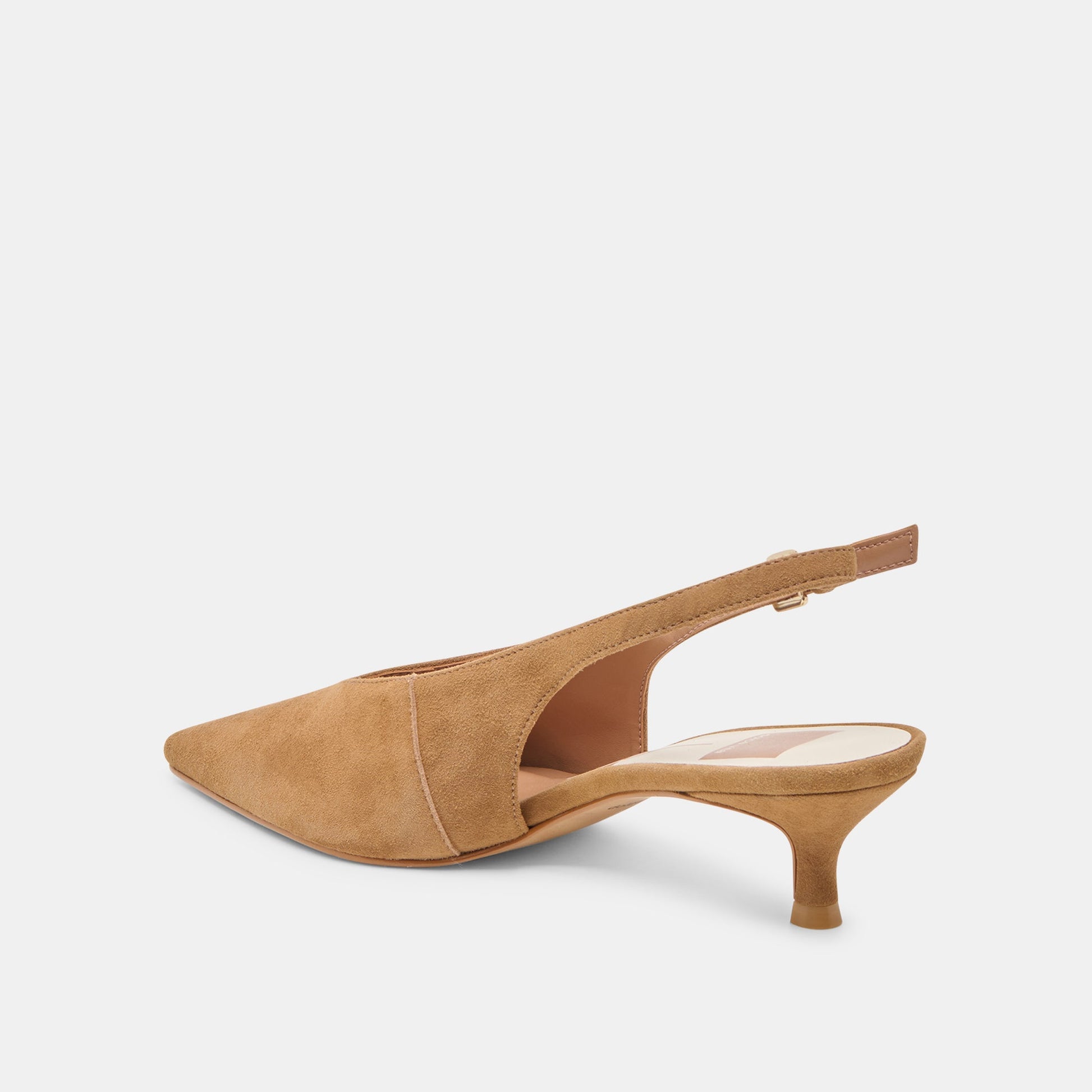 Alenna Lt Brown Suede Heels - Dolce Vita