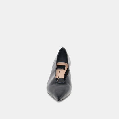 ALWYN HEELS MIDNIGHT CRINKLE PATENT - Dolce Vita