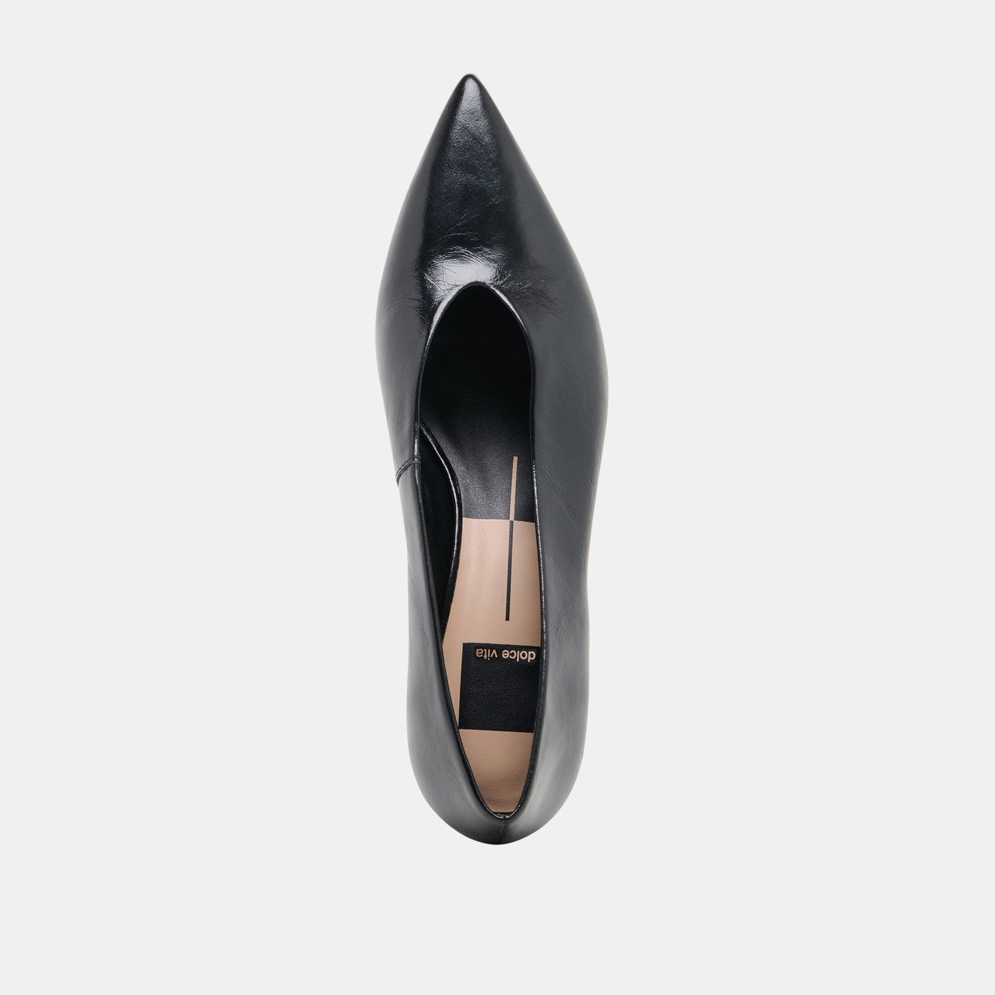 ALWYN HEELS MIDNIGHT CRINKLE PATENT - Dolce Vita
