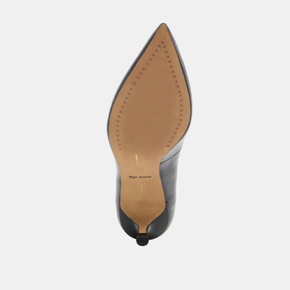 ALWYN HEELS MIDNIGHT CRINKLE PATENT - Dolce Vita