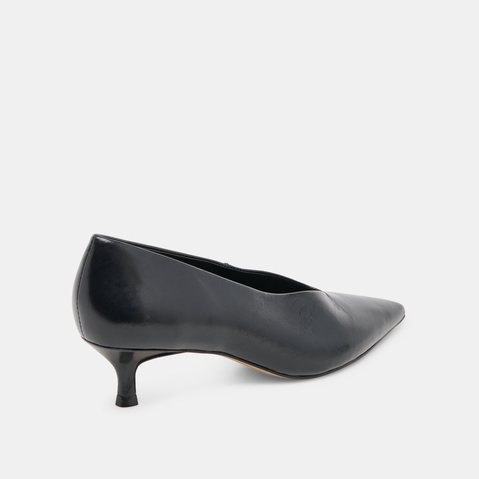 ALWYN HEELS MIDNIGHT CRINKLE PATENT - Dolce Vita