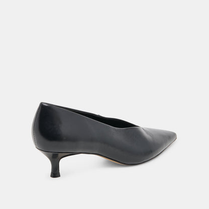 ALWYN HEELS MIDNIGHT CRINKLE PATENT - Dolce Vita