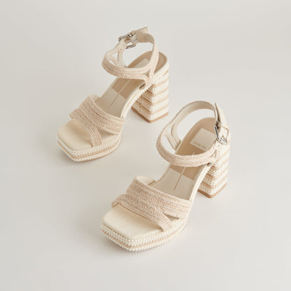 ANIRA Ivory Pearl Heels - Dolce Vita