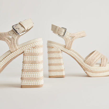 ANIRA Ivory Pearl Heels - Dolce Vita