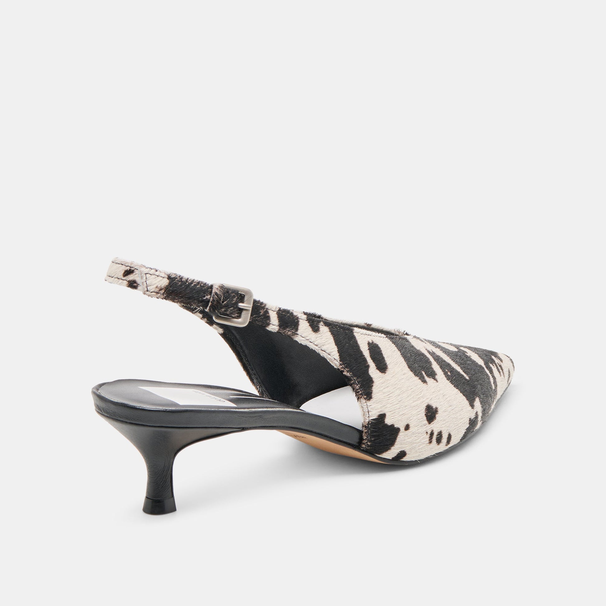 Alenna Black White Taurus Calf Hair Heels - Dolce Vita
