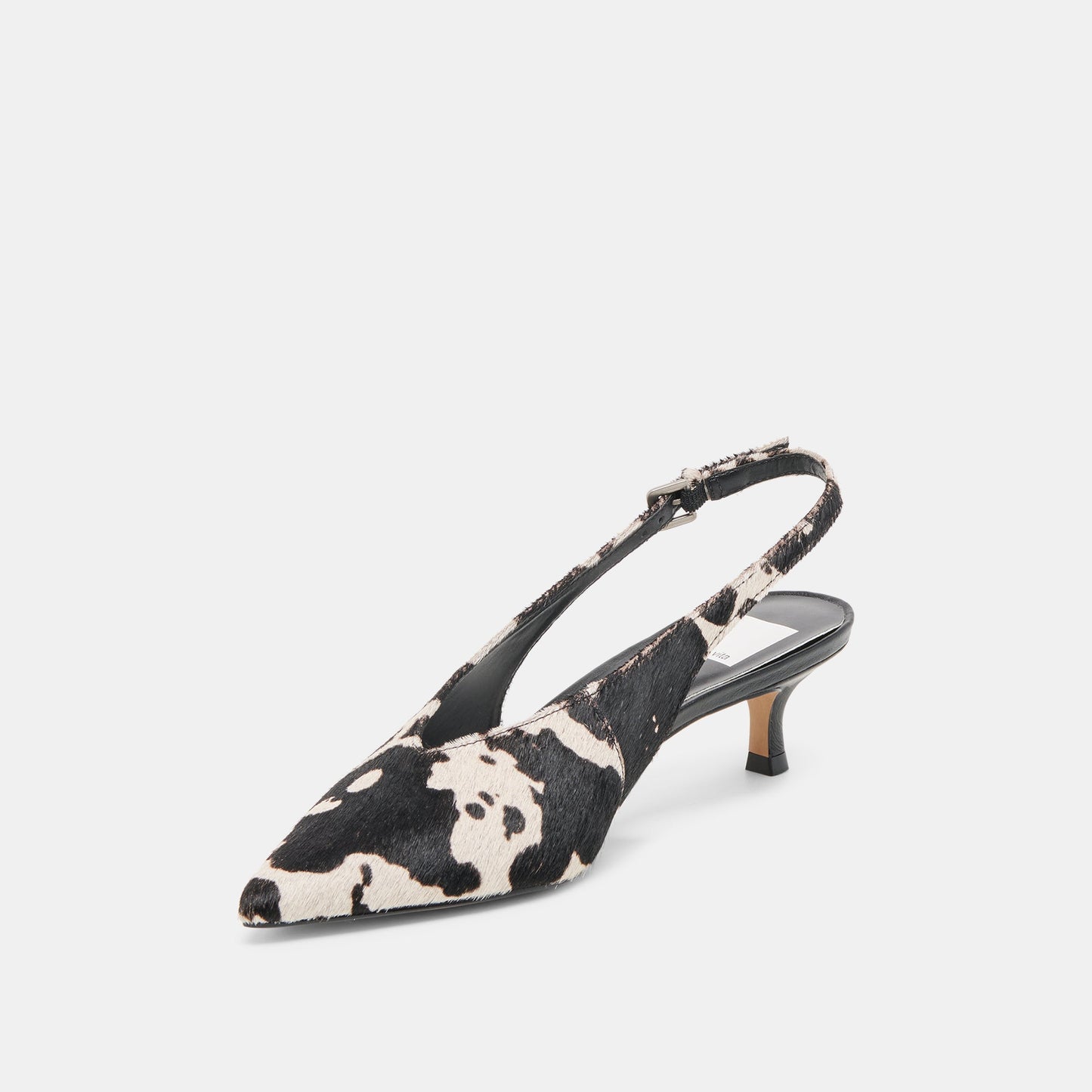 Alenna Black White Taurus Calf Hair Heels - Dolce Vita