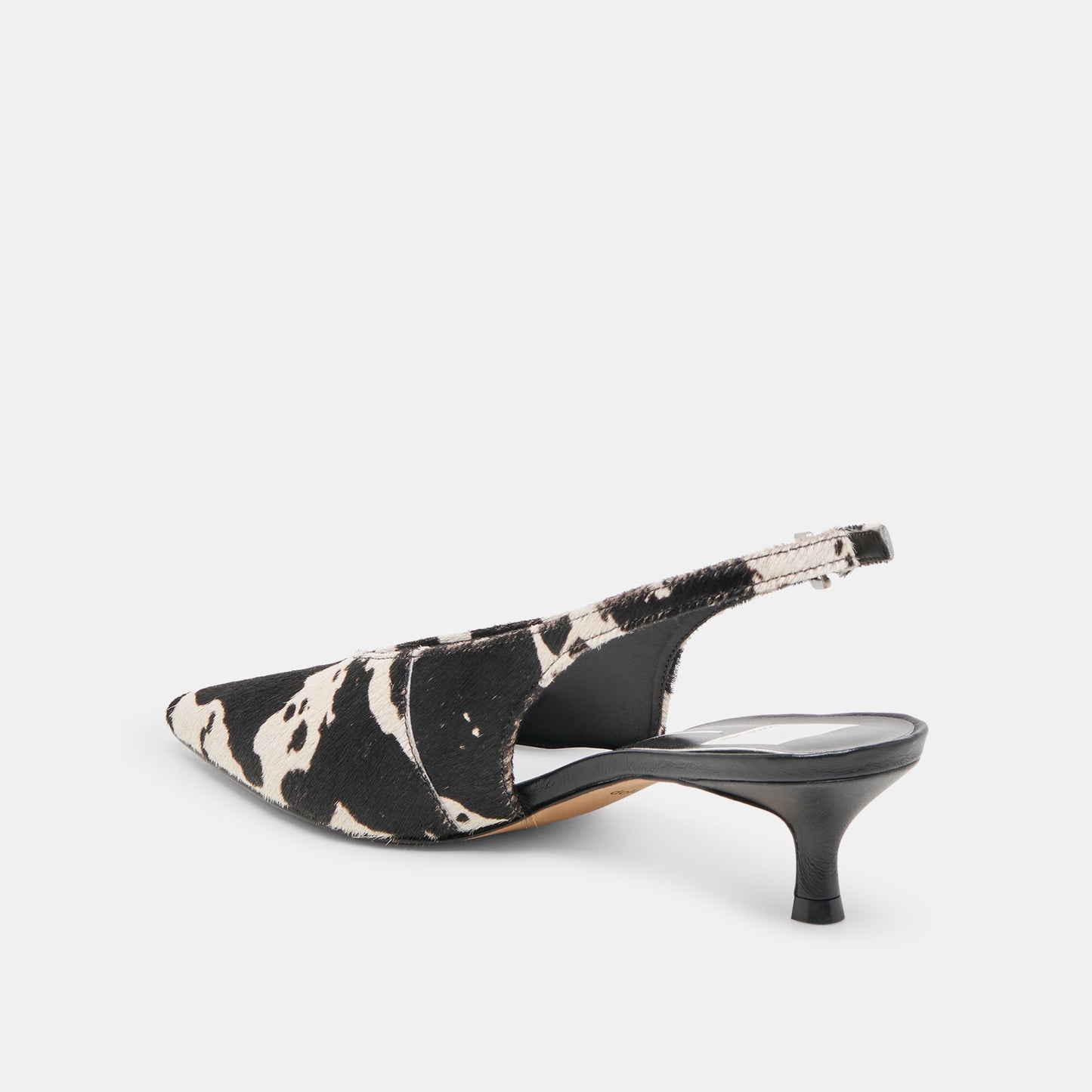 Alenna Black White Taurus Calf Hair Heels - Dolce Vita