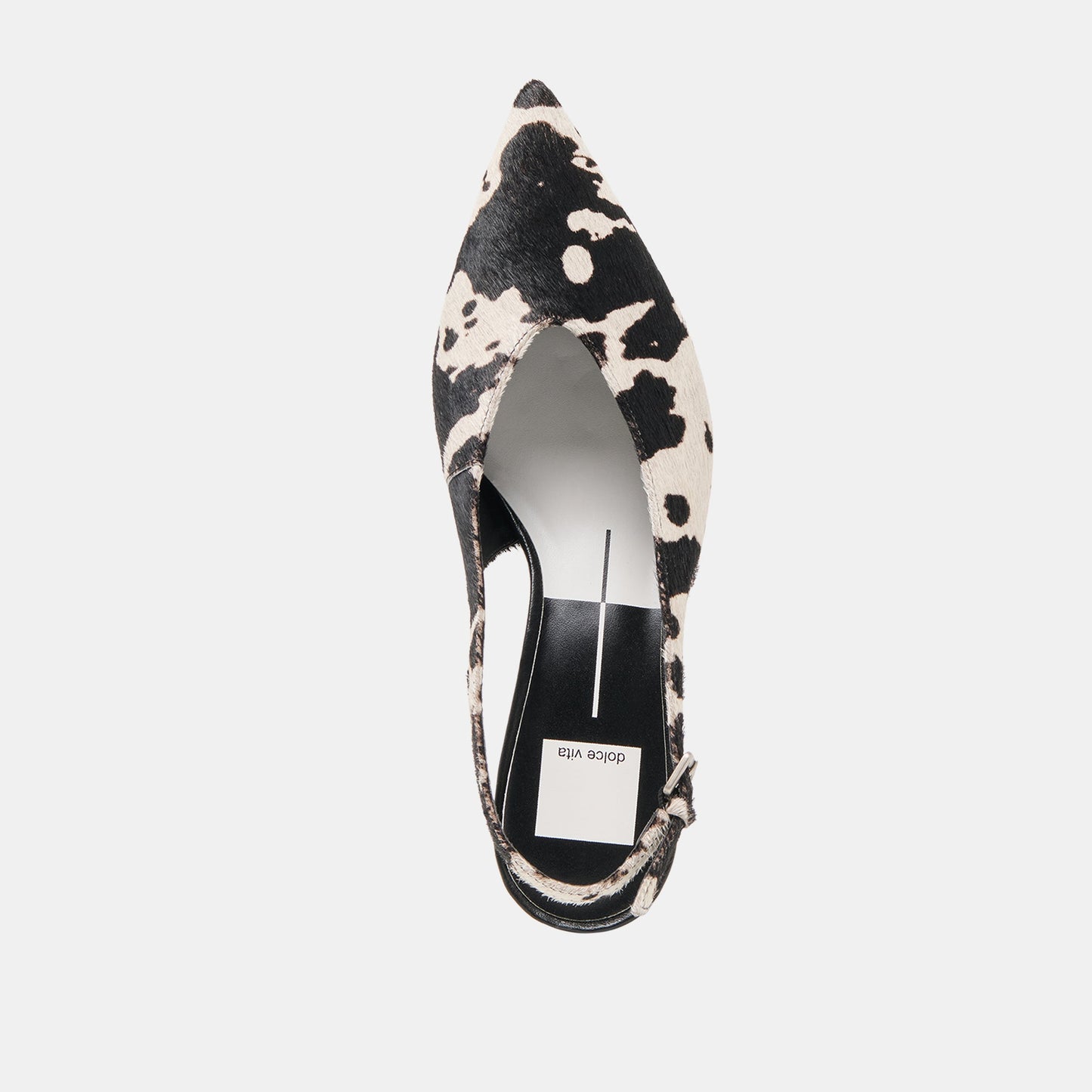 Alenna Black White Taurus Calf Hair Heels - Dolce Vita