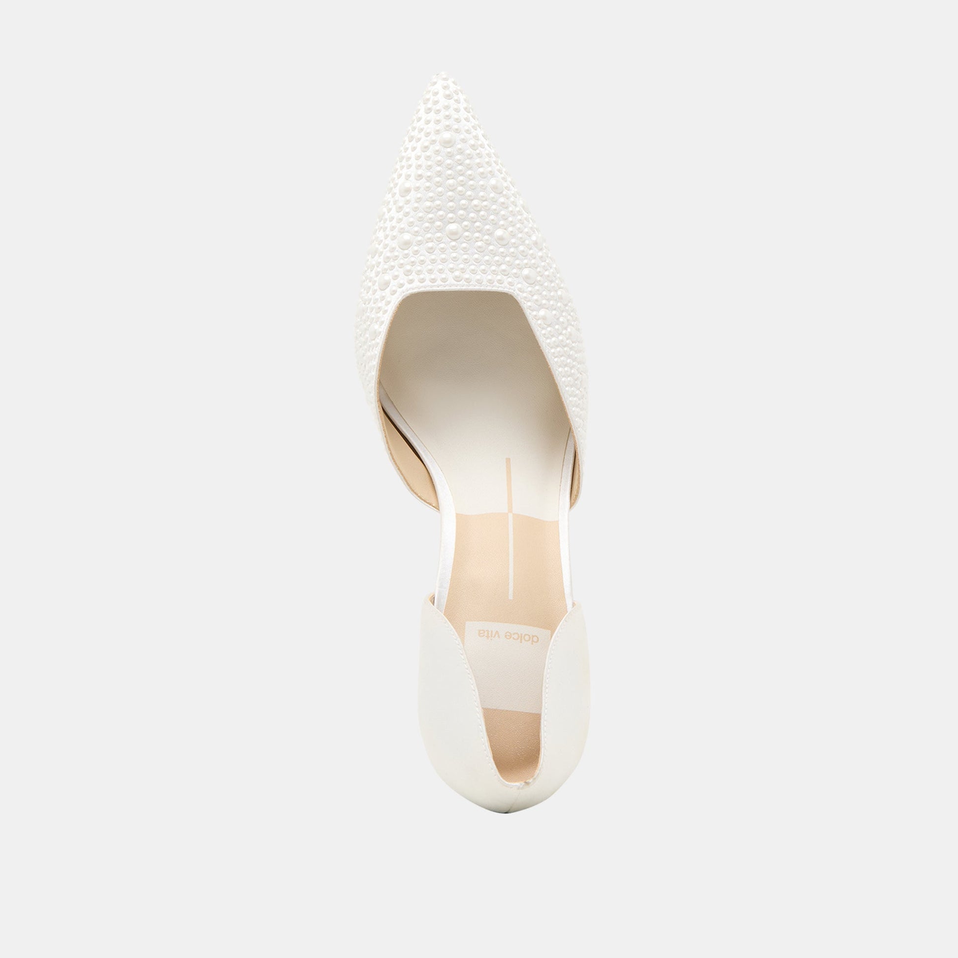 Eloy Pearl Off White Satin Heels - Dolce Vita
