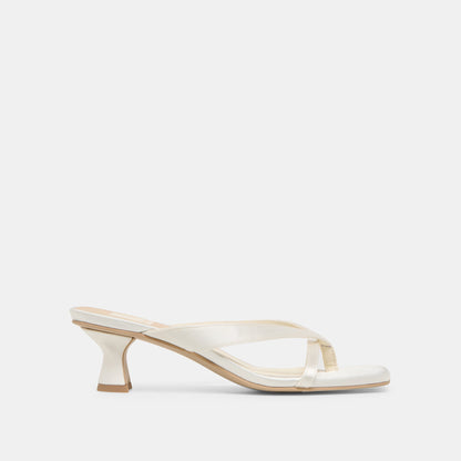 Brevel True White Satin Heels - Dolce Vita
