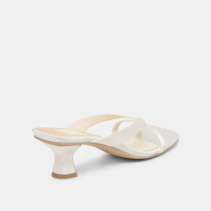 Brevel True White Satin Heels - Dolce Vita